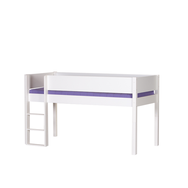 Manis-h FREJ Letto a mezza altezza con struttura a doghe e contenitore Biancaneve