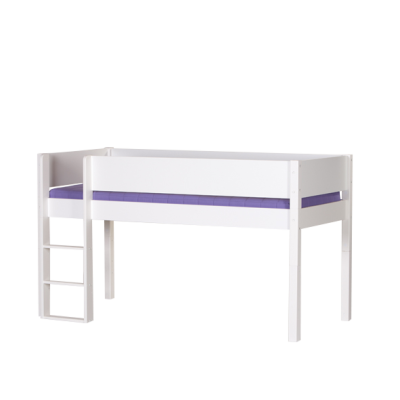 Manis-h FREJ Letto a mezza altezza con struttura a doghe e contenitore Biancaneve