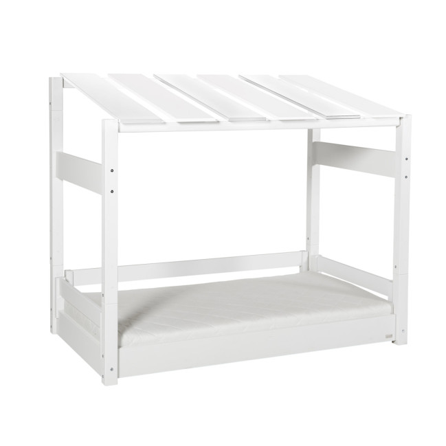 Manis-h ARIEL Half-height bed with fall protection, drawers and open shelf
