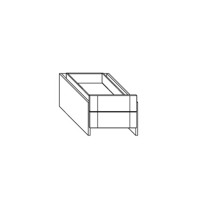 Lifetime Build Up Wardrobe Unit with 2 Drawers - 50 cm whitewash