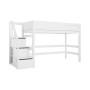 Lifetime Kidsrooms Letto a soppalco medio 120x200 Bianco, base a doghe rete Deluxe
