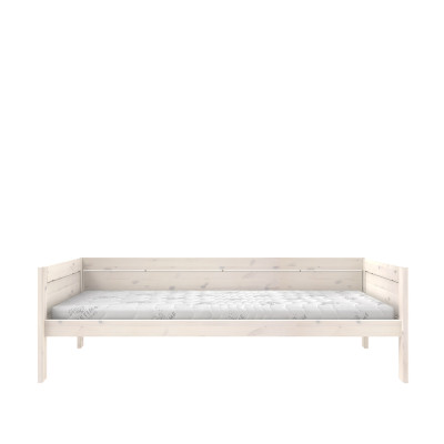 Lifetime Lit 120x200 cm – Sommier à rouleaux premium 23 lattes whitewash