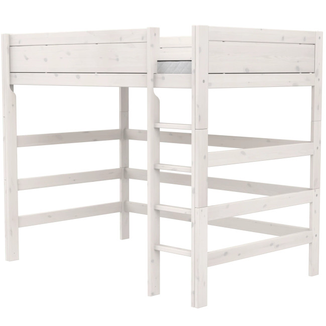 Letto a soppalco Lifetime Kidsrooms 120 cm, doghe a rullo premium con 23 stecche, whitewash