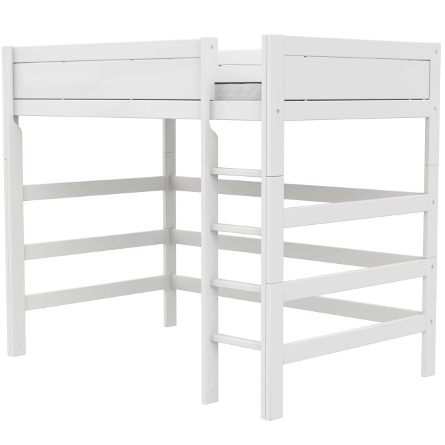 Lifetime Kidsrooms Hochbett 120 cm, Premium Rollboden mit 23 Latten weiss