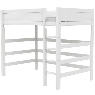 Lifetime Kidsrooms High Sleeper Bed 120 cm, Premium Roller Slat Base with 23 Slats, white