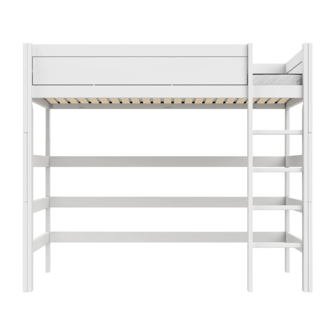 Lifetime Kidsrooms High Sleeper Bed 120 cm, Deluxe Slatted Base with 28 Slats, white