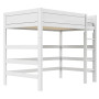 Lifetime Kidsrooms Hochbett 120 cm, Deluxe Lattenrost mit 28 Latten weiss
