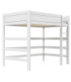 Letto a soppalco Lifetime Kidsrooms 120 cm, rete a doghe Deluxe con 28 stecche, bianco