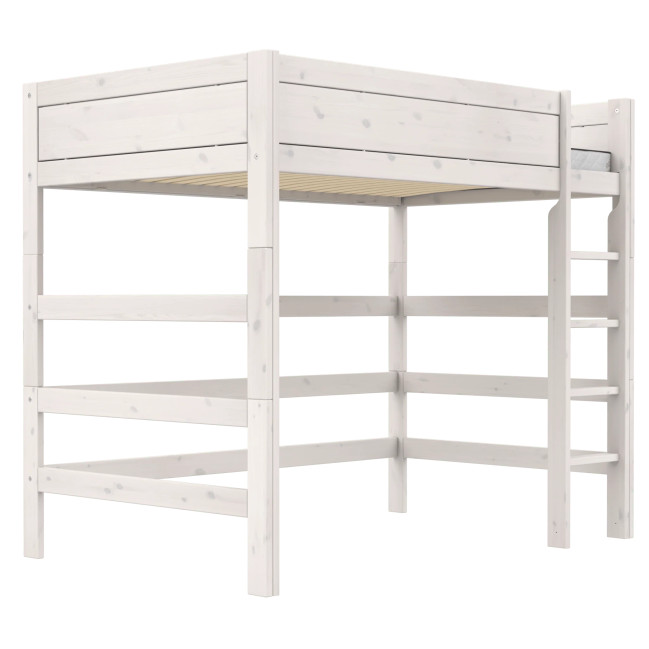 Lifetime Kidsrooms Hochbett 120 cm, Deluxe Lattenrost mit 28 Latten whitewash
