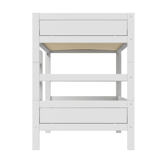 Lit superposé Lifetime Kidsrooms 120 cm, sommier à rouleau premium avec 23 lattes, blanc