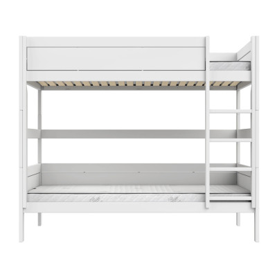Letto a castello Lifetime Kidsrooms 120 cm, doghe a rullo premium con 23 stecche, bianco