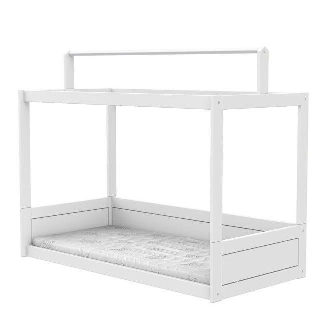 Lifetime Montessori bed with roof structure incl. Premium slatted base White