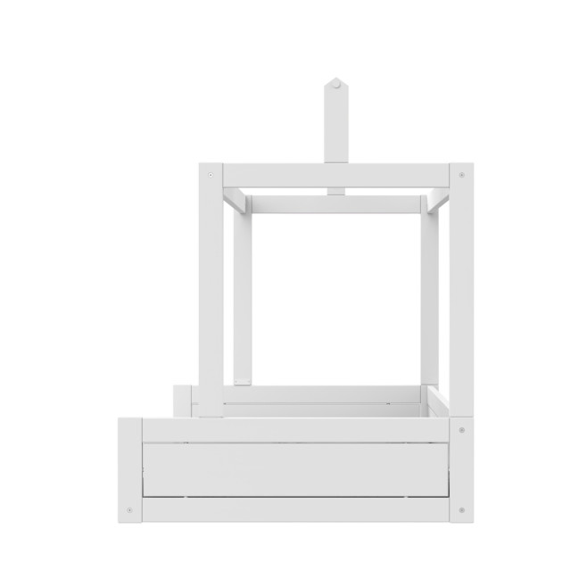 Letto Montessori 120 Lifetime con struttura del tetto incl. Rete a doghe Premium Bianco