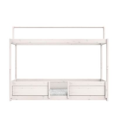 Lifetime 4 in 1 bed for fabric roof with roll slatted frame whitewash