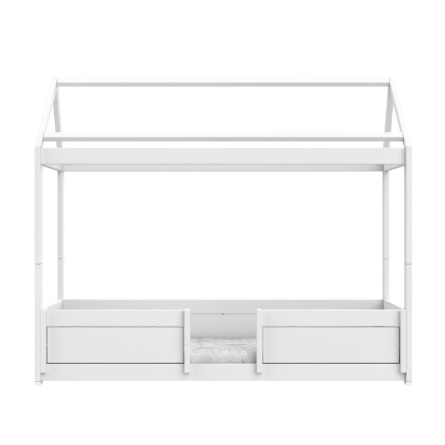Lifetime 4 in 1 house bed for fabric roof with rolling floor white
