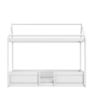 Lifetime 4 en 1 lit de maison pour toit en tissu avec sommier, blanc