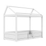 Lifetime 4 en 1 lit de maison pour toit en tissu avec sommier, blanc