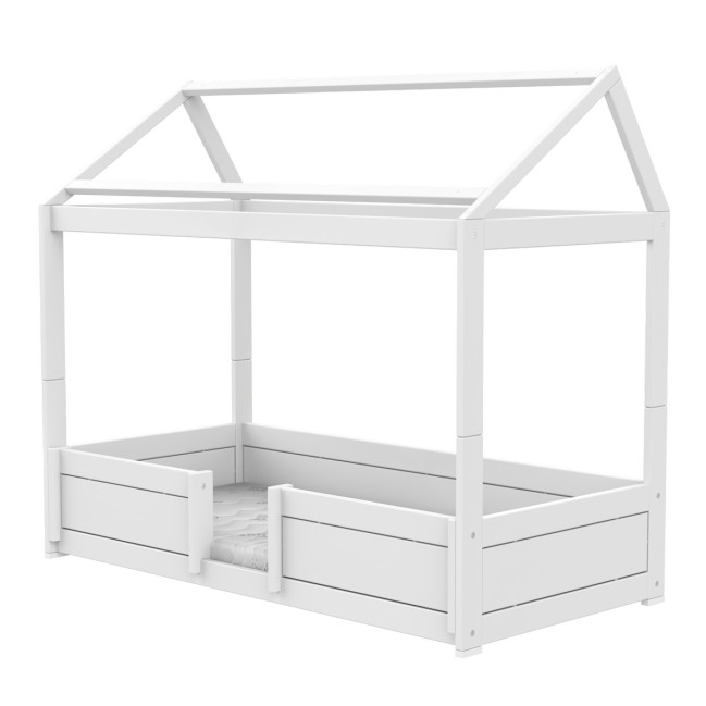 Lifetime 4 en 1 lit de maison pour toit en tissu avec sommier, blanc