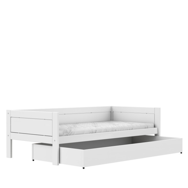 Letto base Lifetime 90x200 cm con telaio a doghe a rullo bianco