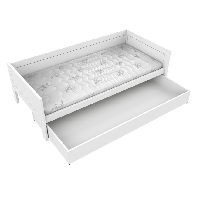 Letto base Lifetime 90x200 cm con telaio a doghe a rullo bianco