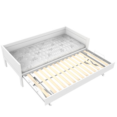 Lifetime Lit de base 90x200 cm avec sommier, blanc