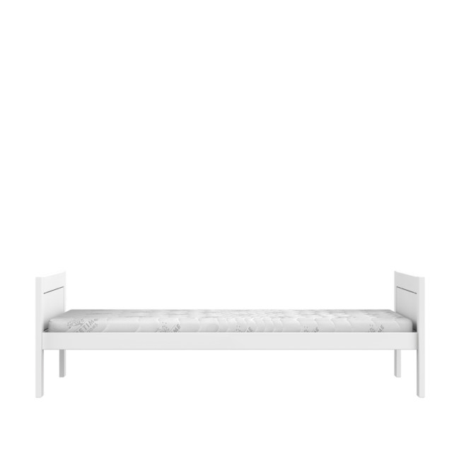 Lifetime base bed 90x200 cm, without back, with deluxe slatted frame white