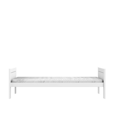 Lifetime base bed 90x200 cm, without back, with deluxe slatted frame white