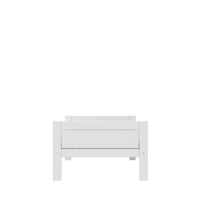 Lifetime Basisbett 90x200 cm, ohne Rückenteil, mit  Deluxe Lattenrost weiss