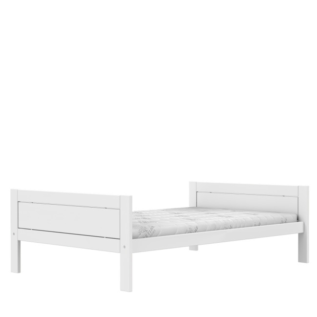 Lifetime Bett 120x200, ohne Rückenteil mit Deluxe Lattenrost weiss