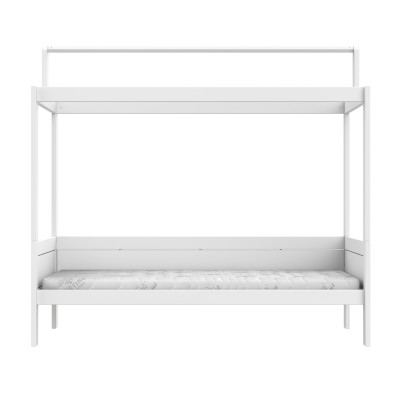 Lifetime Lit à baldaquin 90x200cm pour toit en tissu avec sommier, blanc