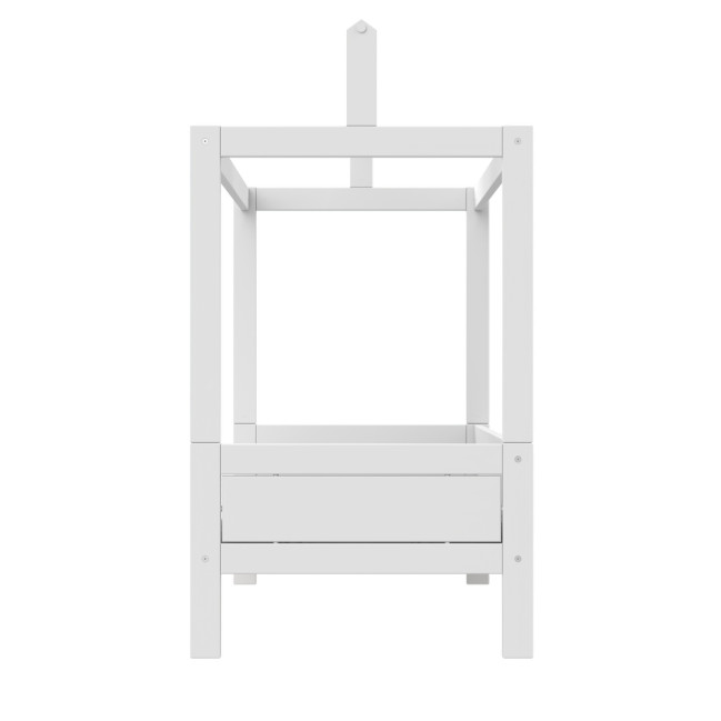 Lifetime Lit à baldaquin 90x200cm pour toit en tissu avec sommier, blanc