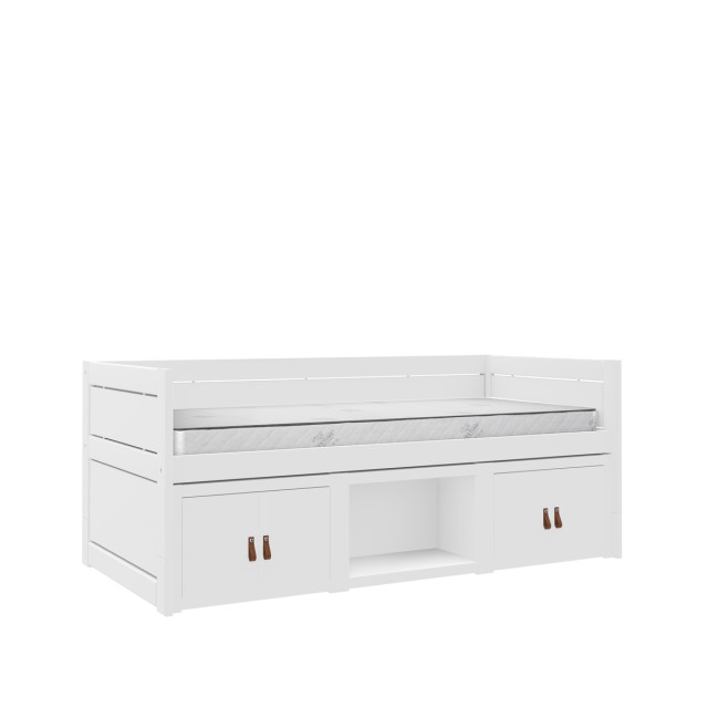 Letto a castello Lifetime con pavimento a rullo bianco