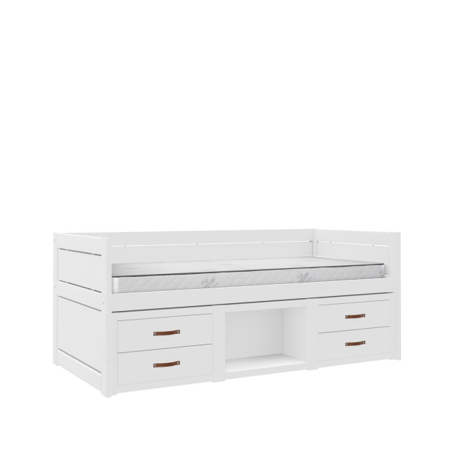 Letto a castello Lifetime con pavimento a rullo bianco