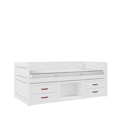 Letto a castello Lifetime con pavimento a rullo bianco