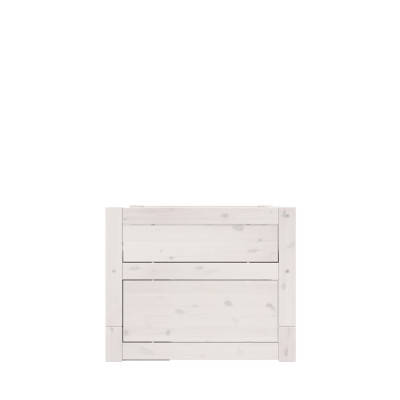 Lifetime Kojenbett mit Regalen & Schubladen, Lattenrost Standard whitewash