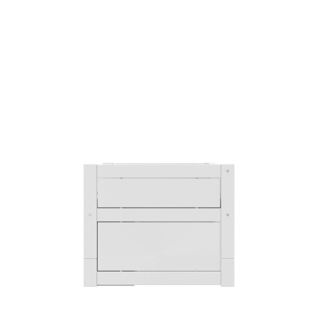 Letto a Castello Lifetime con Ripiani e Cassetti, rete a doghe Premium bianco