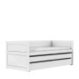 Lifetime bunk bed 90x200 with guest bed and drawer, deluxe slatted frame in white