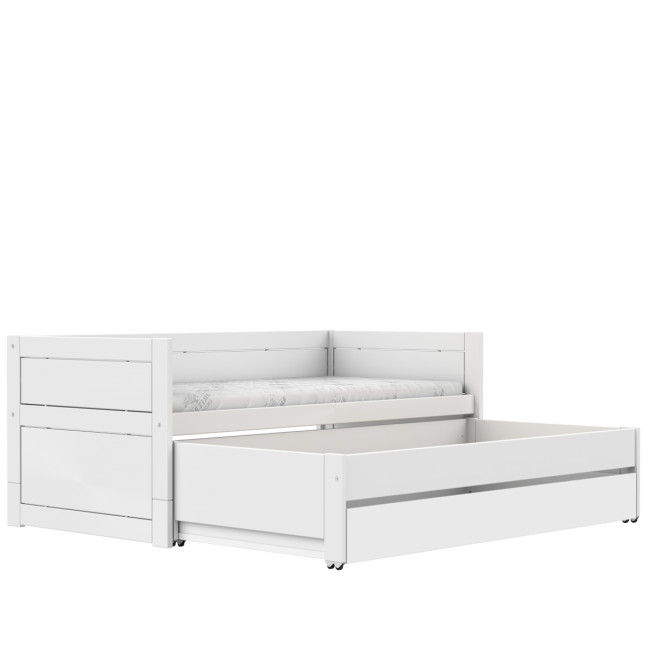 Lifetime bunk bed 90x200 with guest bed and drawer, premium slatted frame in white