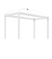 LifeTime four-poster frame for base bed, size: 113/146 x 207 x 102 mm white