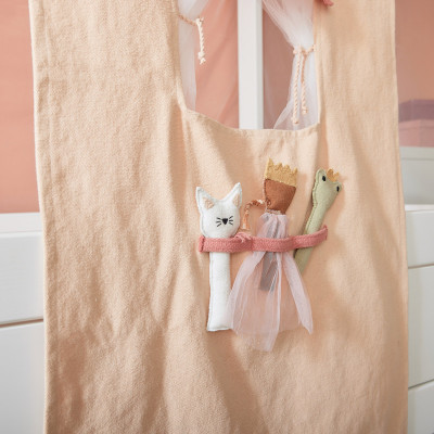 Lit simple Fairy Theatre 90x200 avec sommier à lattes blanc