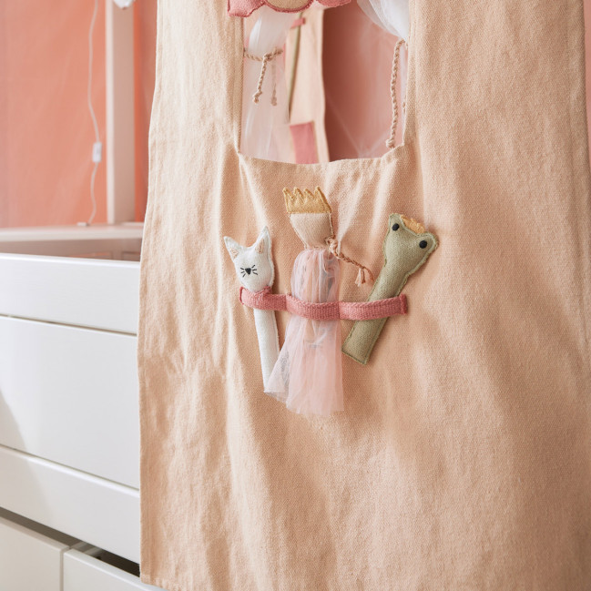 Letto singolo Lifetime Fairy Theatre 90x200 con baldacchino bianco