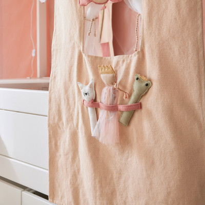 Letto singolo Lifetime Fairy Theatre 90x200 con baldacchino bianco