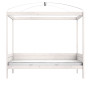 Letto a baldacchino Lifetime Original 120 x 200 cm con rete a rotolo premium whitewash