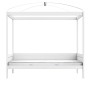 Lifetime Original Lit à baldaquin 120 x 200 cm avec sommier roulant premium, blanc