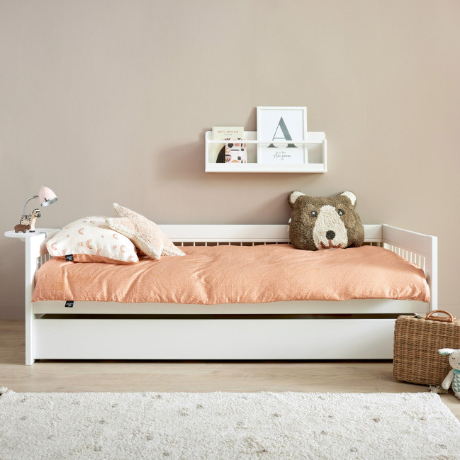 Letto singolo Lifetime Breeze 90 x 200 con telaio a doghe premium bianco