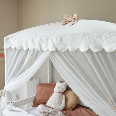 Lifetime single bed with canopy Cat & Bow Canopy 90 x 200 with slatted frame premium white