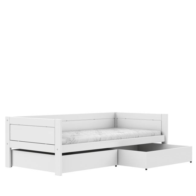 Letto base Lifetime con struttura a doghe deluxe bianco