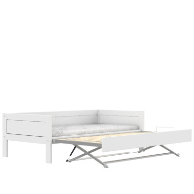 Lifetime Lit de base 90x200 cm avec sommier Luxe, blanc