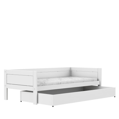 Letto base Lifetime con struttura a doghe deluxe bianco