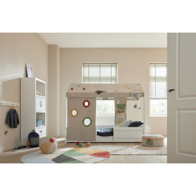 Letto Bimbo 4-in-1 Tessuto Olympic Dreams con rete a doghe deluxe  – Cresce con Lui